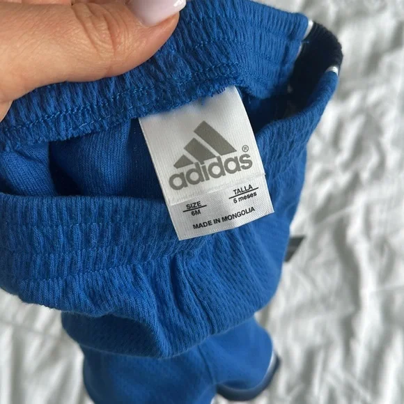 New Adidas babies Blue Athletic Shorts sz 6 months - Picture 3 of 4